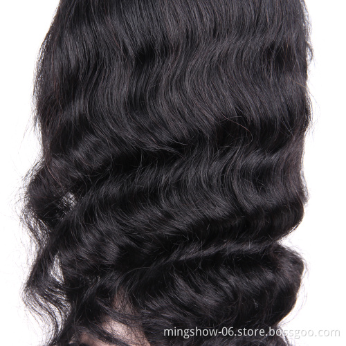 Fast delivery cheap raw hair black 3b curly human frontal wig with bangs